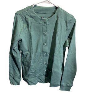 Isaac Mizrahi Live Essentials Button-Up‎ Cardigan XS Mint Green